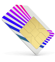 Colourful SIM card